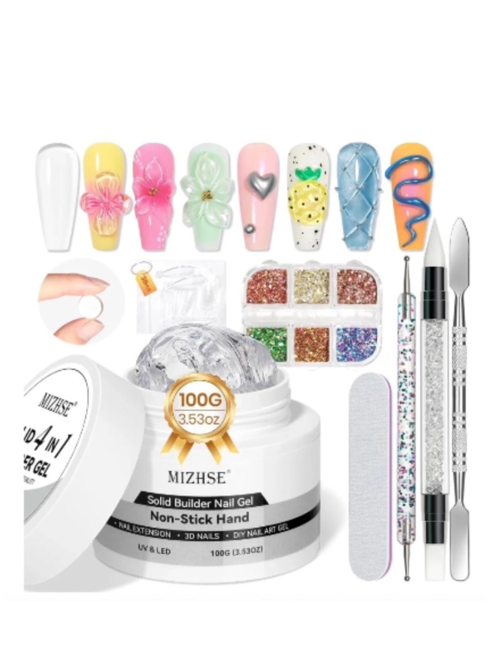 100 Grams Clear Solid Builder Gel for Nails